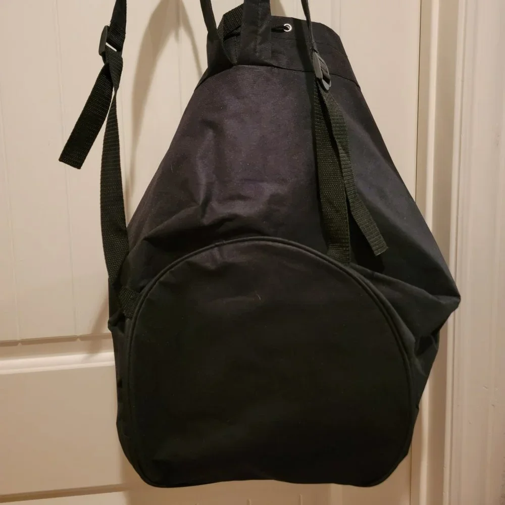 Cayman Islands Drawstring Backpack Black Canvas Embroidered Travel Souvenir Bag